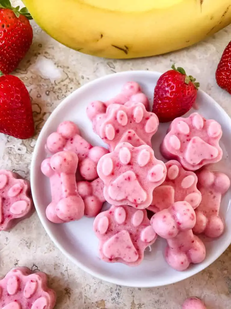 Frozen Strawberry Banana Dog Treats 2